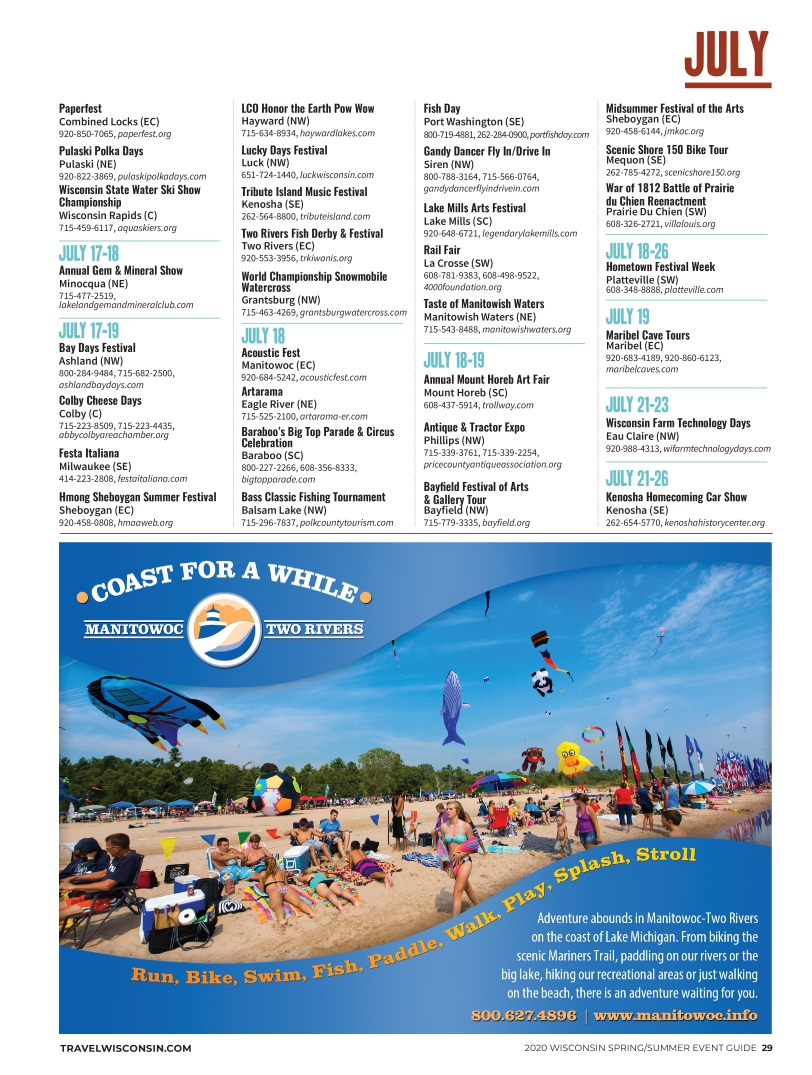 Wisconsin Events Guide S/S 20